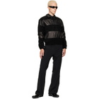 Ernest W. Baker Black Leather & Suede Sailor Jacket