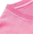 Saint Laurent - Logo-Print Cotton-Jersey T-Shirt - Men - Pink