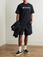 WTAPS - Logo-Print Appliquéd Cotton-Jersey T-Shirt - Blue