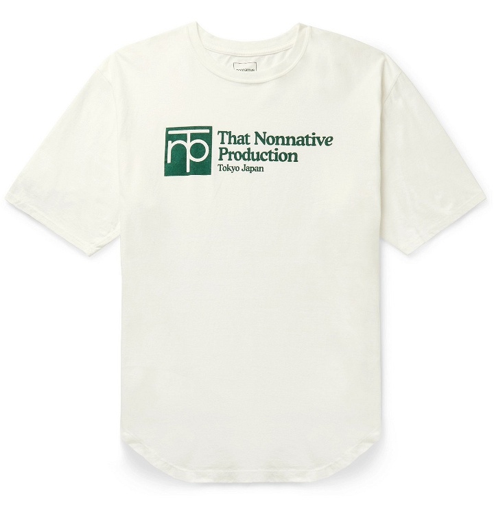 Photo: nonnative - University Logo-Print Cotton-Jersey T-Shirt - Neutrals