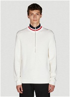 Half Zip Sweater in White