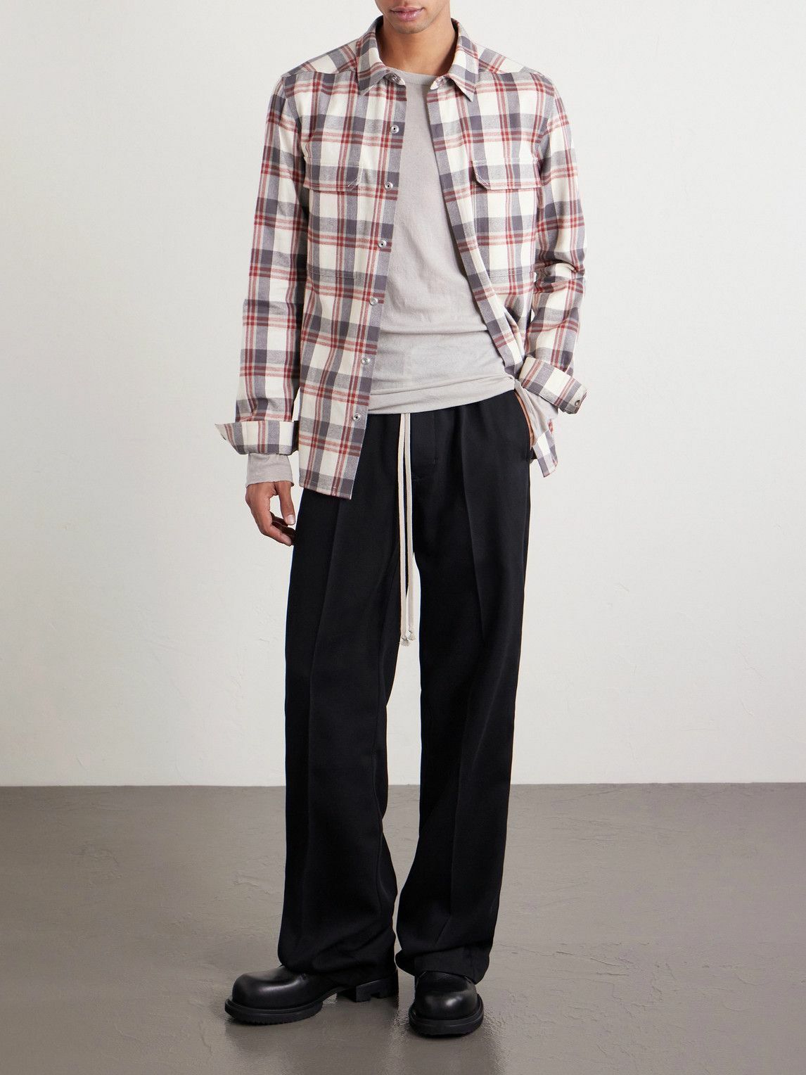 Rick Owens DRKSHDW Long Sleeve Hustler Tee Rick Owens