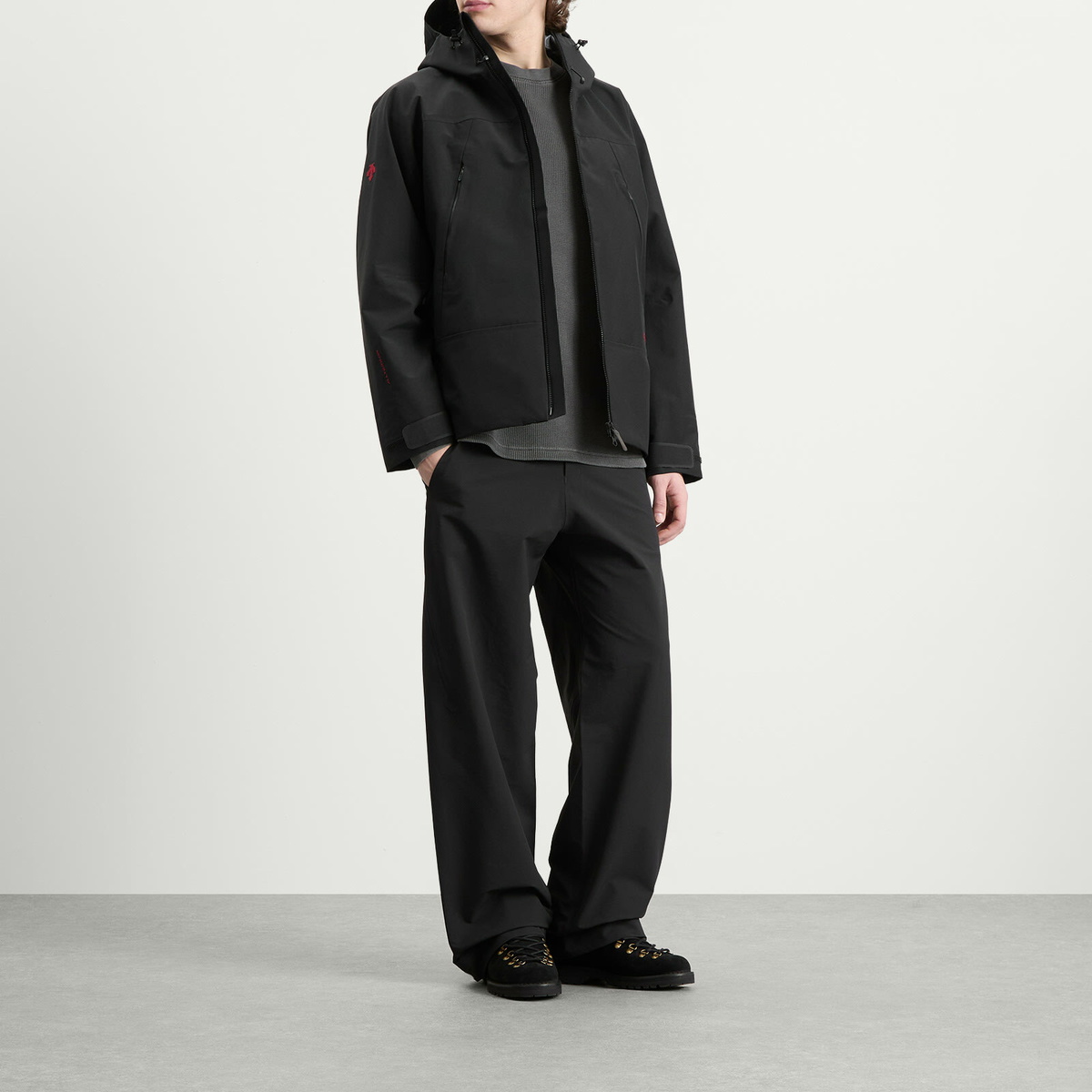 Descente Men's Allterrain x JJJJound Hardshell Jacket in Black/Charcoal