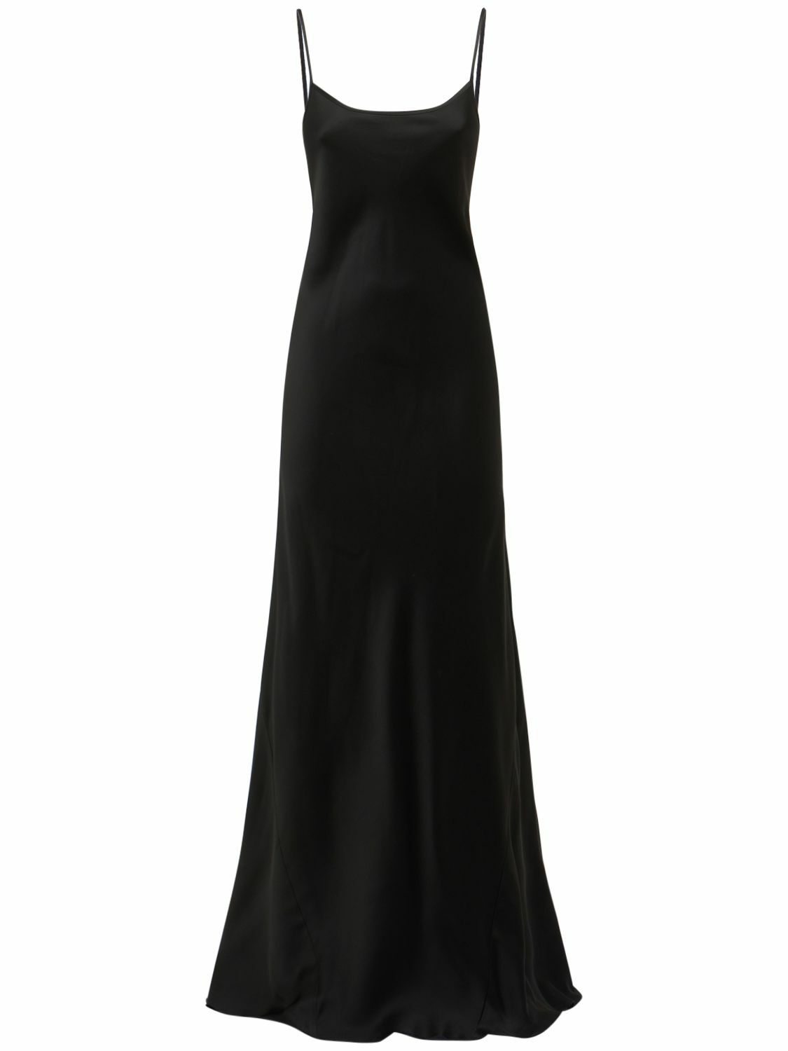 パネル加工★スリップオン★ワンピース★ VICTORIA BECKHAM VICTORIA BECKHAM - Cami Open Back Satin Midi Slip Dress