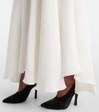 Rodarte Bow-detail silk crêpe and velvet gown