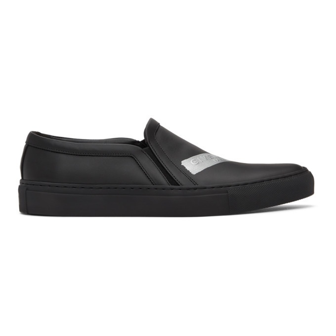 Photo: Givenchy Black and Silver Urban Slip Sneakers