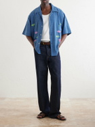 Kardo - Rohit Embroidered Cotton Shirt - Blue