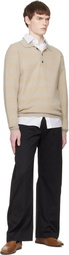 stein Black Cotton Satin Round Trousers