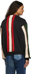 Ahluwalia Black & Multicolor Paneled Sweater