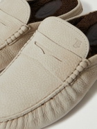 Tod's - Gommino Bubble Faux Shearling-Lined Full-Grain Nubuck Mules - Neutrals