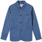 Portuguese Flannel Men's Labura Chore Jacket in Work Blue