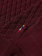 Orlebar Brown - Horton Maybrook Slim-Fit Textured Silk and Cotton-Blend Polo Shirt - Burgundy