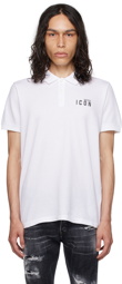 Dsquared2 White 'Be Icon' Polo