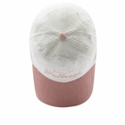 Sporty & Rich Wellness Club Corduroy Cap in White/Rose