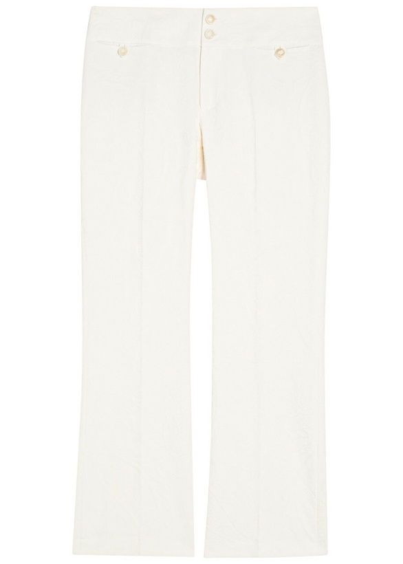 Photo: Etro Embroidered Slim-leg Trousers Ivory