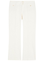 Etro Embroidered Slim-leg Trousers Ivory
