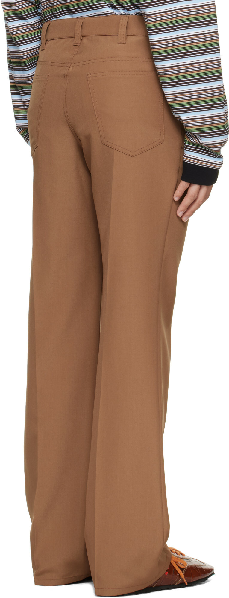 Marni Brown Virgin Wool Trousers