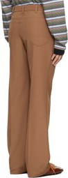 Marni Brown Virgin Wool Trousers