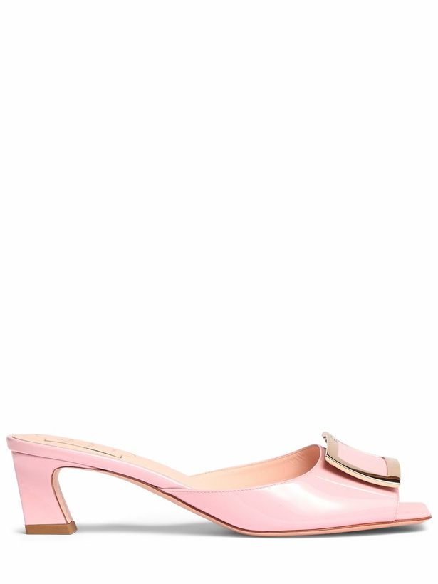 Photo: ROGER VIVIER 45mm Trompette Patent Leather Mules