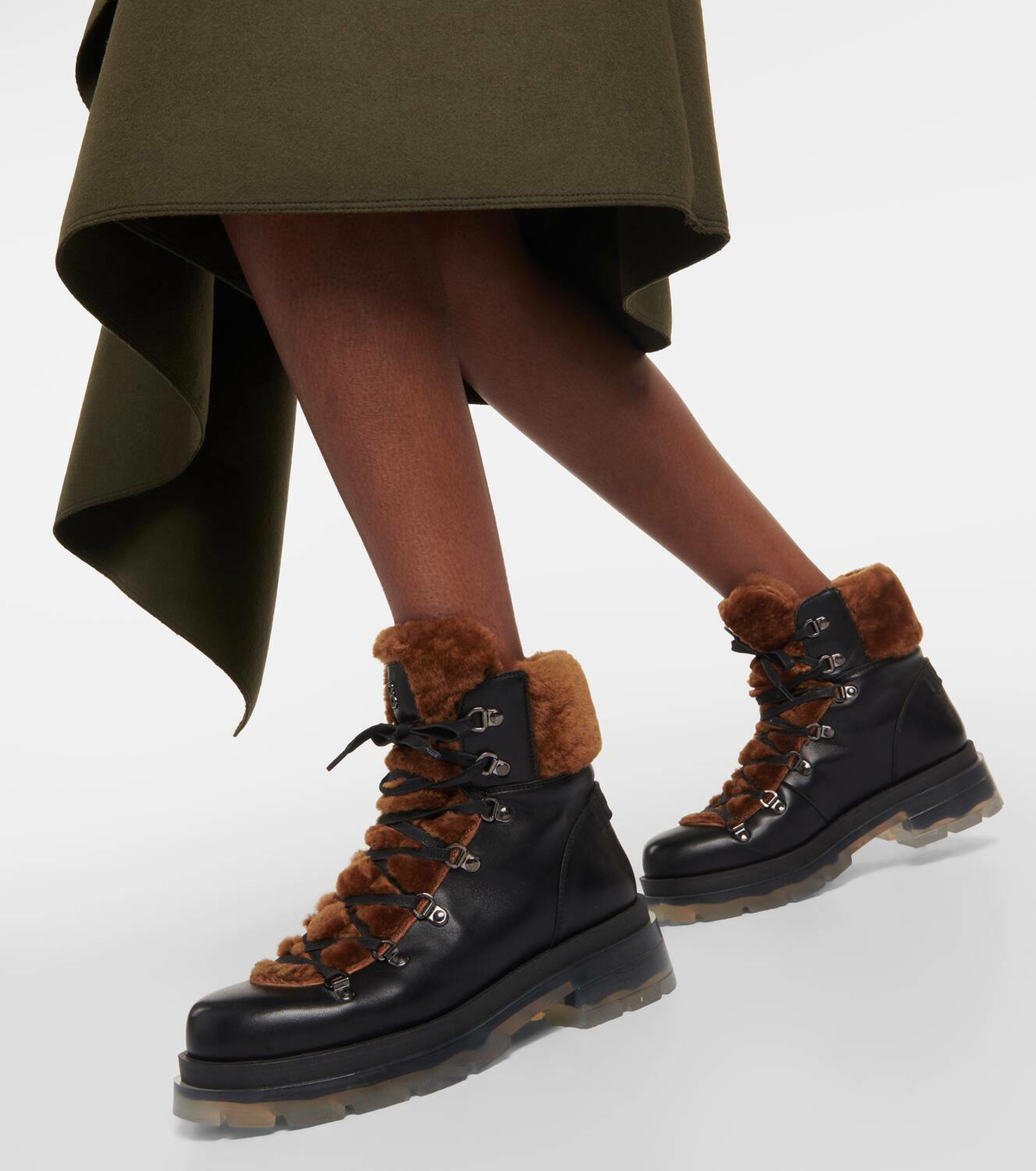 【Bogner】 Shearling-trimmedレザーブーツ Bogner Shearling-trimmed leather boots Bogner