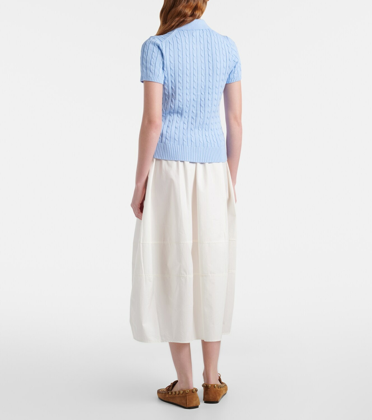 Polo Ralph Lauren Cotton poplin midi skirt
