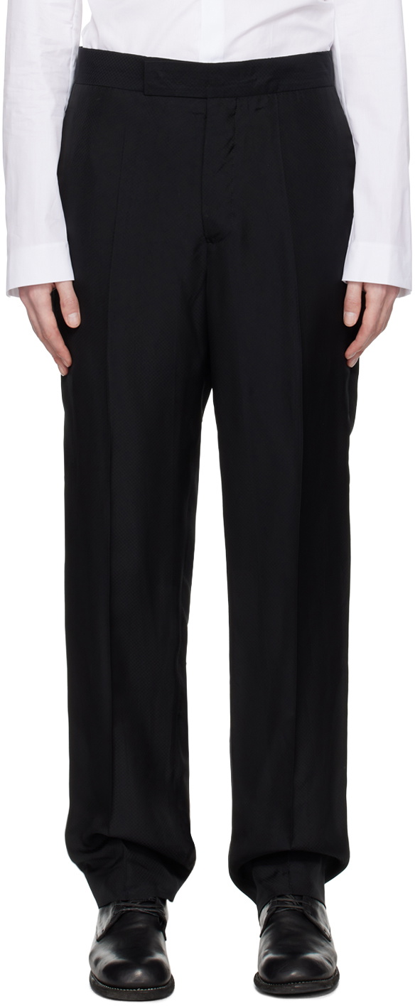 SAPIO Black Check Trousers