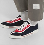 Thom Browne - Striped Canvas Sneakers - Navy