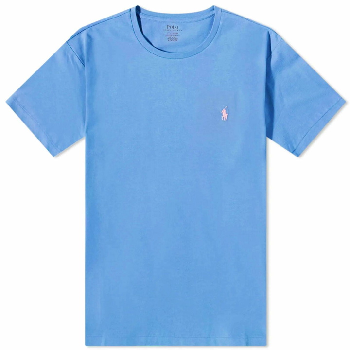 Photo: Polo Ralph Lauren Men's Custom Fit T-Shirt in Maidstone Blue