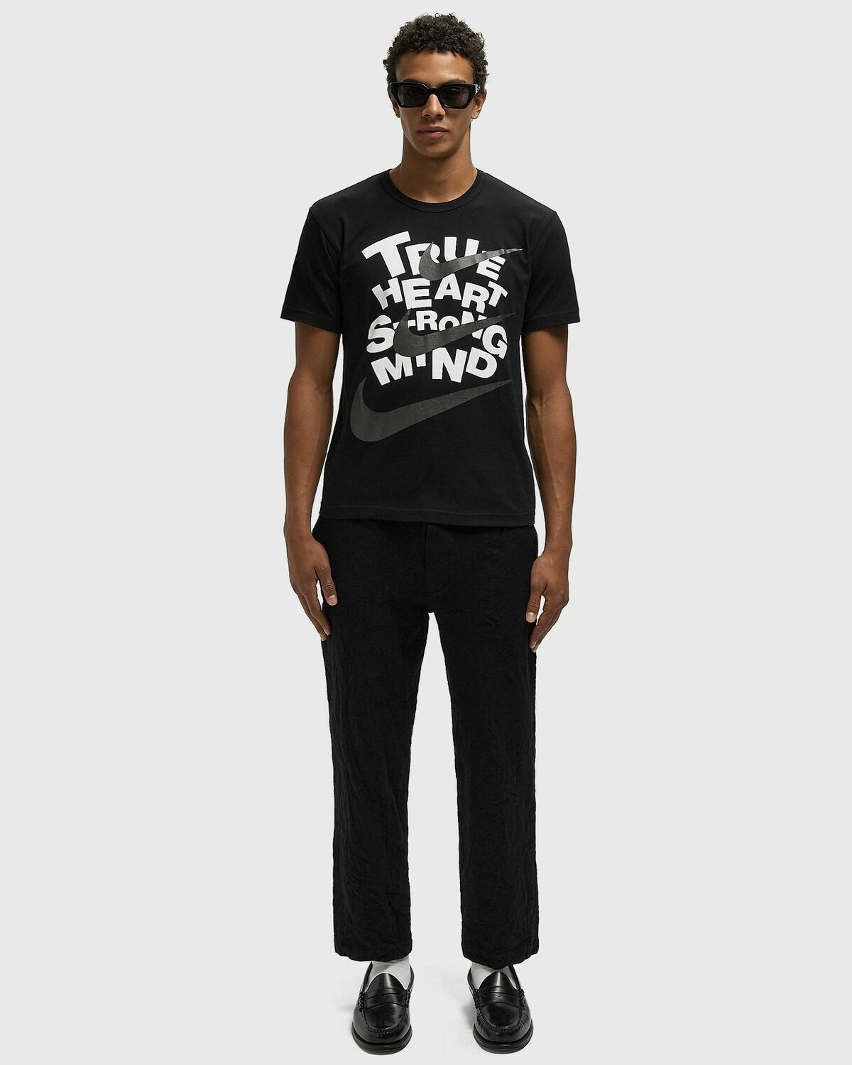 Comme des Garçons Black X NIKE TEE Black Mens Shortsleefe