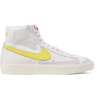 Nike - Blazer Mid '77 Vintage Suede-Trimmed Leather Sneakers - White