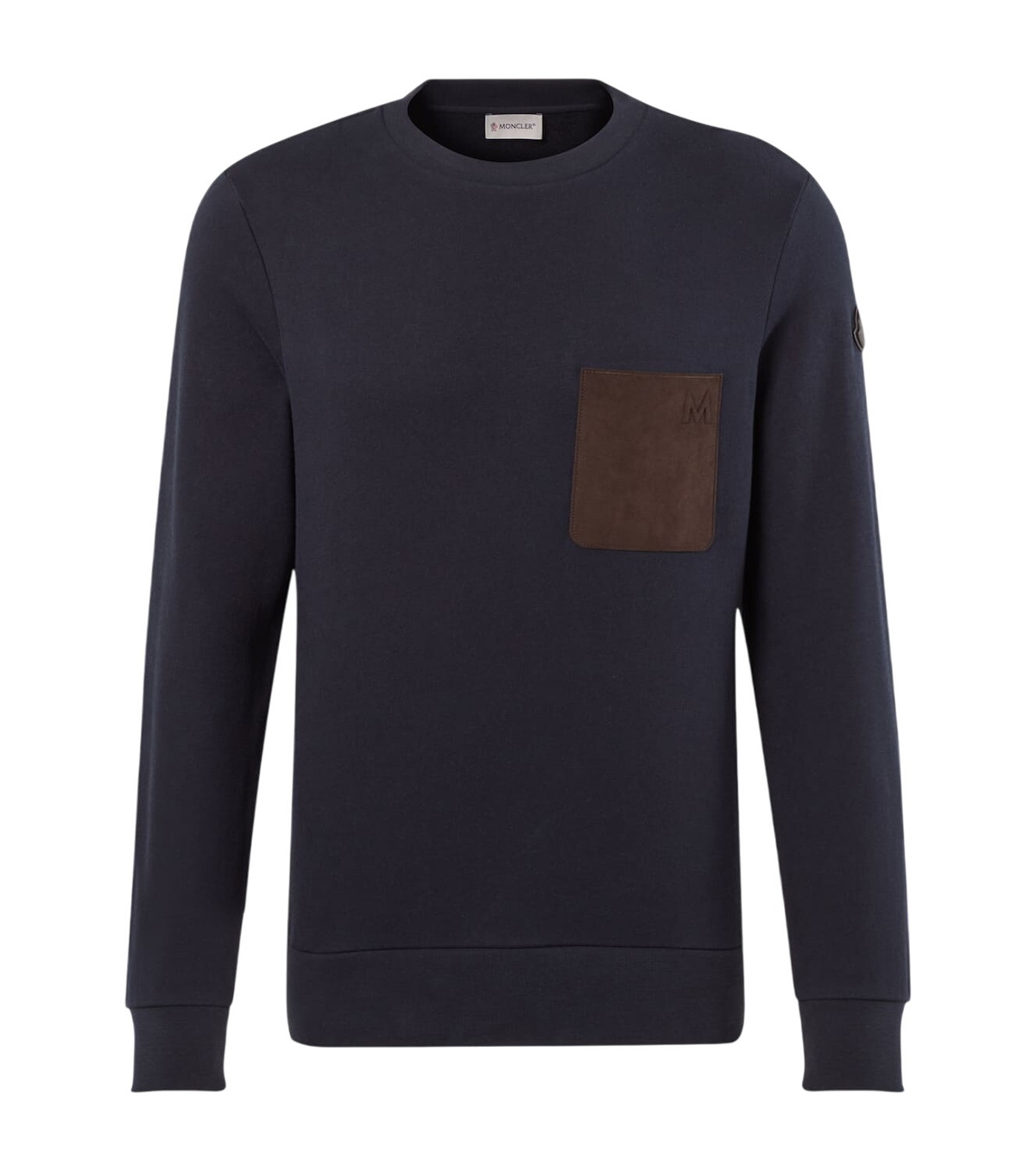 MONCLER - Logo Cotton Jersey Crewneck Sweatshirt Moncler