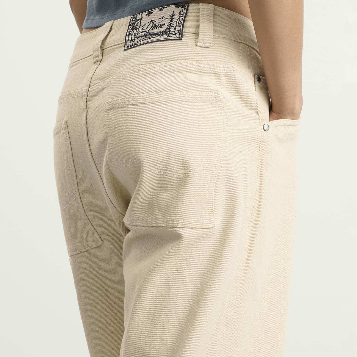 Dime Women's Relaxed Denim Pants in Natural