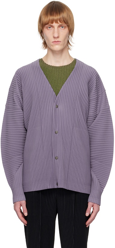 Photo: HOMME PLISSÉ ISSEY MIYAKE Purple Monthly Color February Cardigan