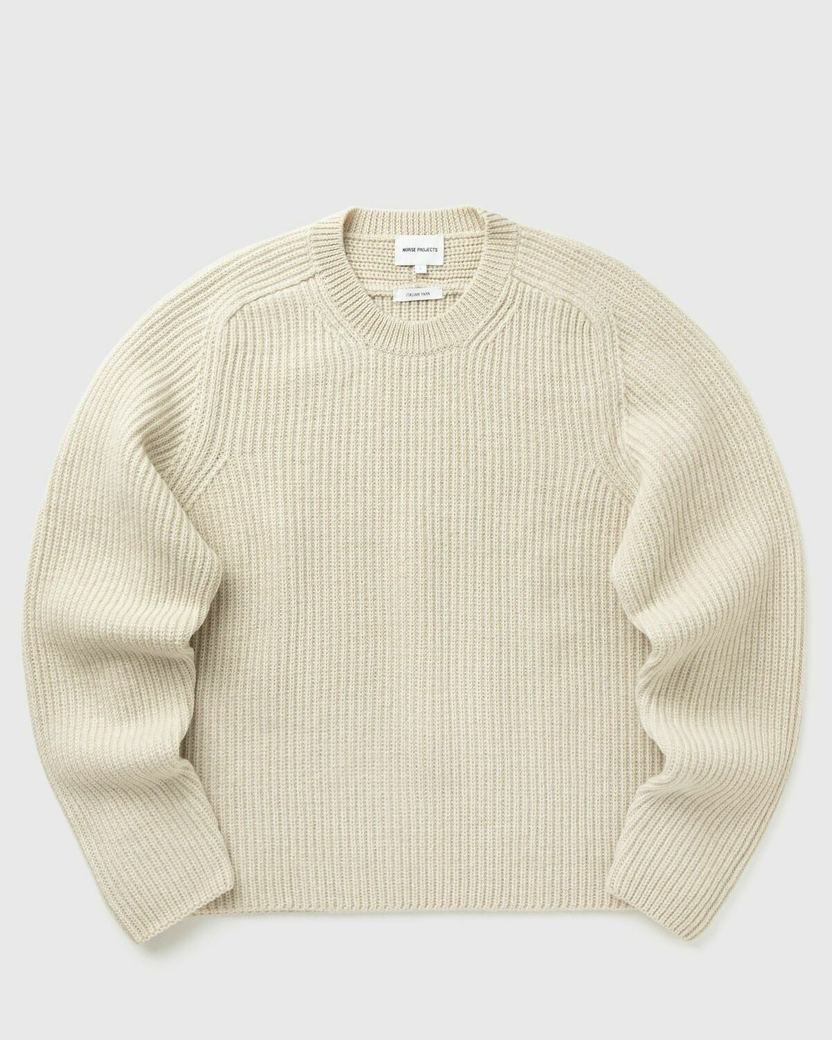 Norse Projects Sigurd Military Rib Crew Neck Beige Mens Pullover