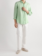 Loro Piana - Andre Garment-Dyed Linen Shirt - Green