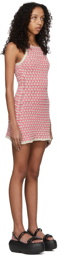 Marco Rambaldi Pink & Beige Cotton Mini Dress