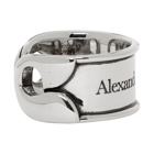 Alexander McQueen Silver Safety Pin Ring