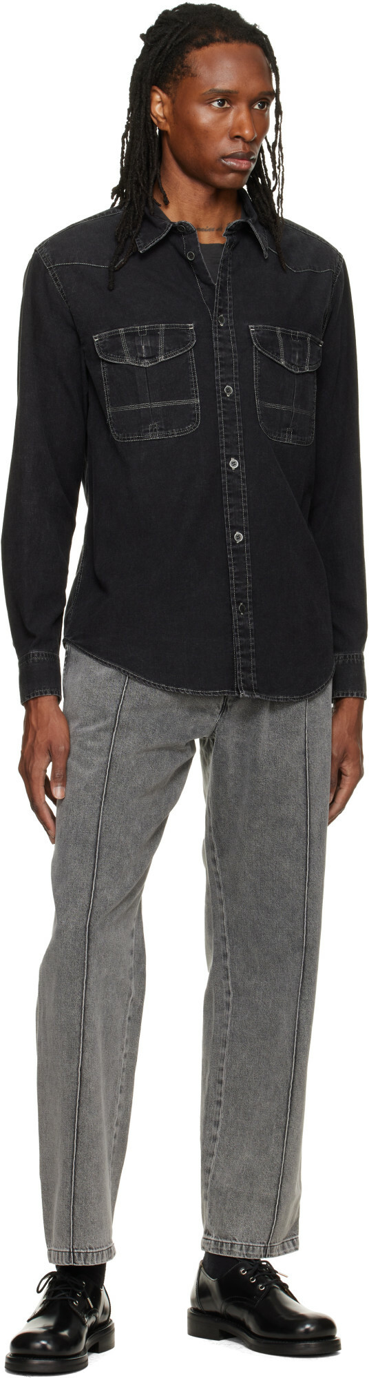 Isabel Marant Black Viken Denim Shirt