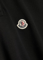 Moncler Logo-appliquéd Piqué Cotton Polo Shirt Black