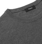 Theory - Riland Waffle-Knit Cotton-Blend Sweater - Gray