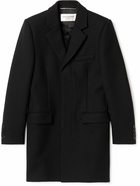 SAINT LAURENT - Slim-Fit Wool Coat - Black