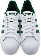 adidas Originals White & Green Superstar Sneakers