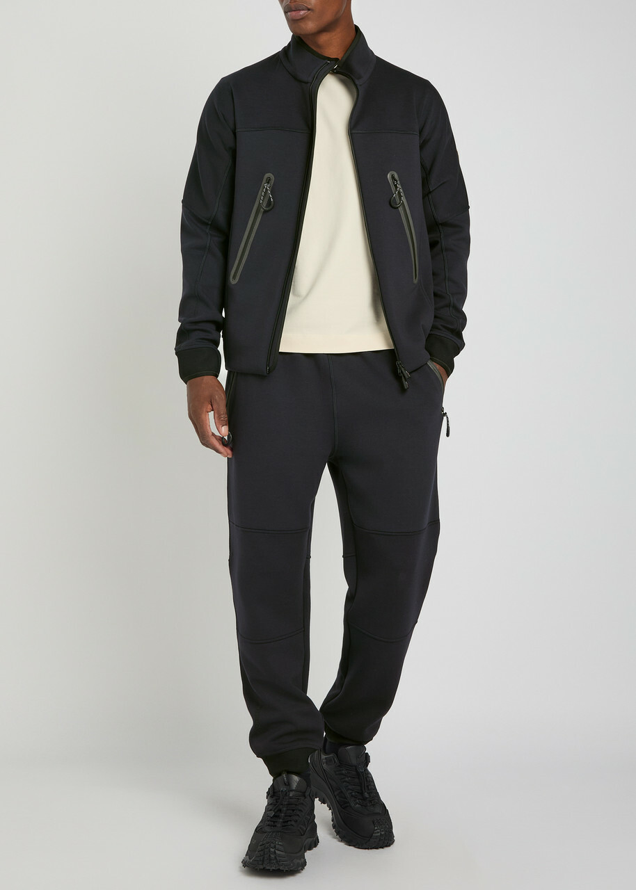 Moncler Grenoble Logo-appliquéd Stretch-jersey Sweatshirt Navy