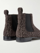 LOEWE - Brushed-Suede Chelsea Boots - Brown