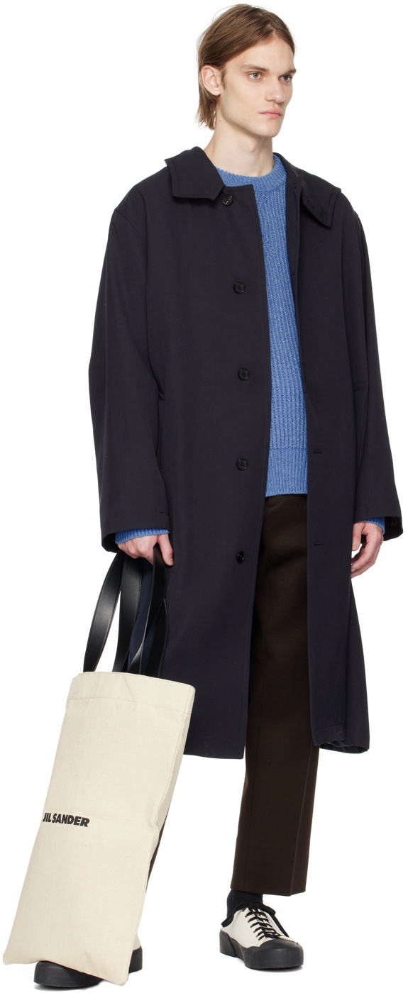 Jil Sander Blue Crewneck Sweater