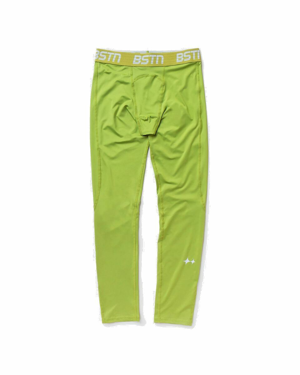 Photo: Bstn Brand Training Compression Tights Green - Mens - Leggings & Tights/Track Pants