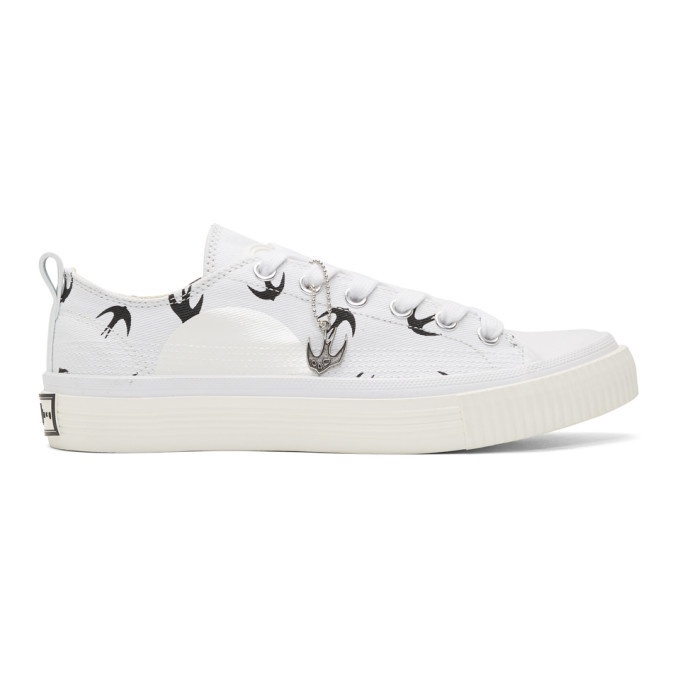 Photo: McQ Alexander McQueen White Swallow Plimsoll Low-Top Sneakers