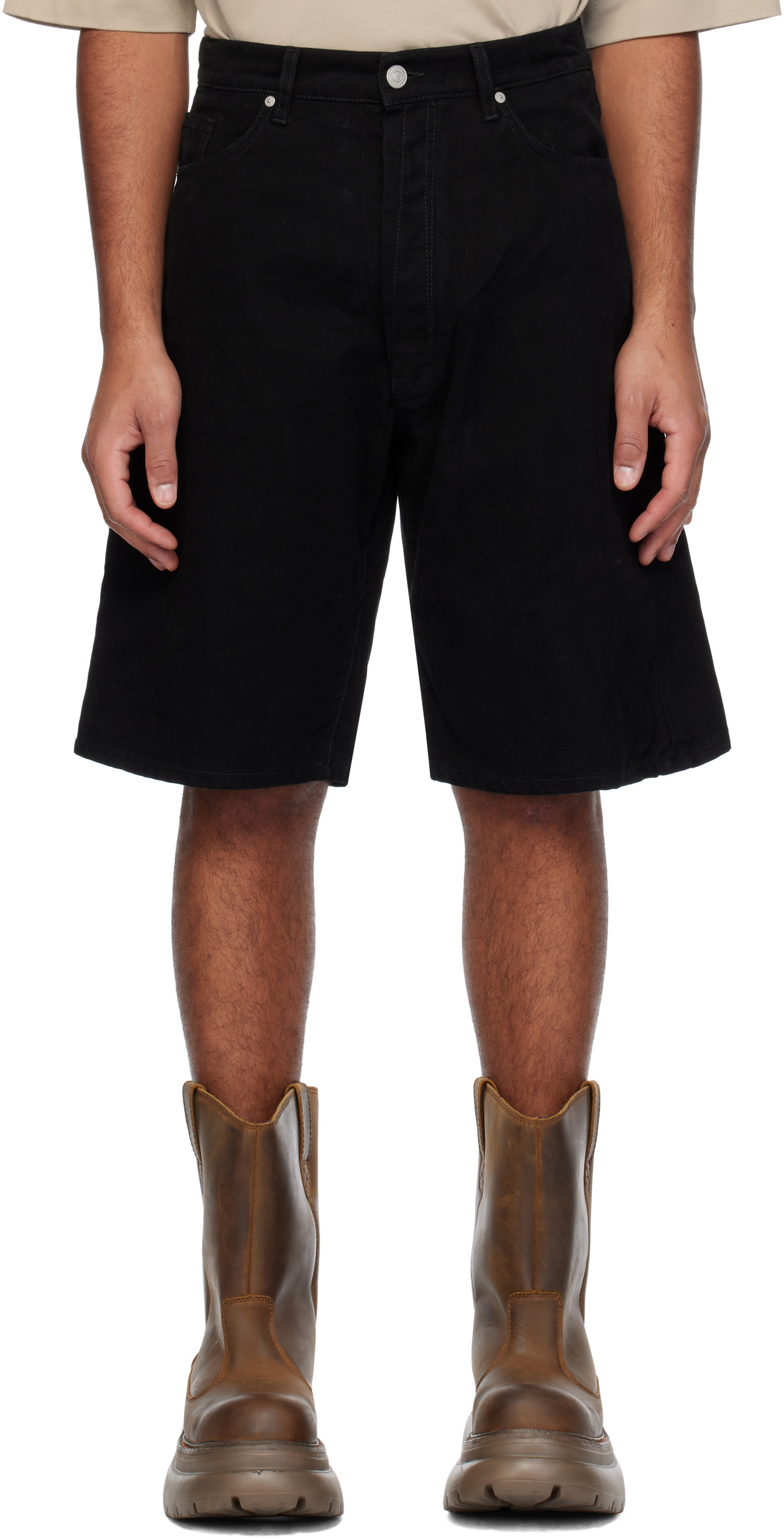 B1ARCHIVE Black Skater Denim Shorts