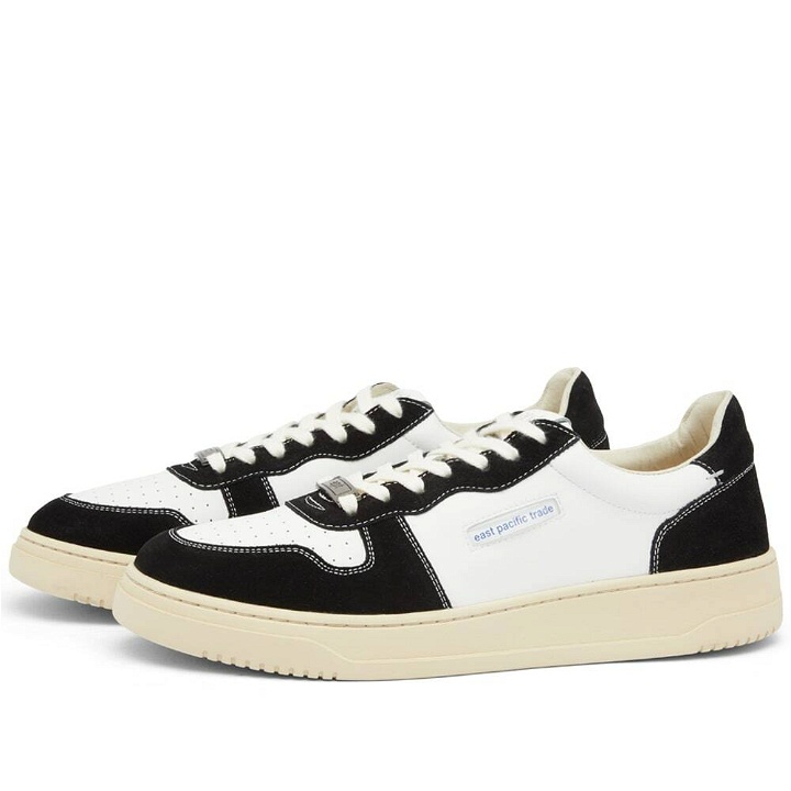 Photo: East Pacific Trade Men's Court Sneakers in Off White/Black