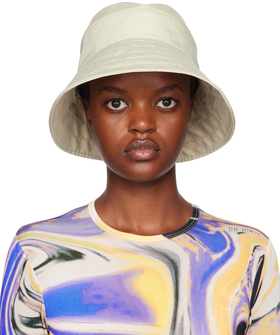 The Attico Beige Wide Brim Bucket Hat The Attico